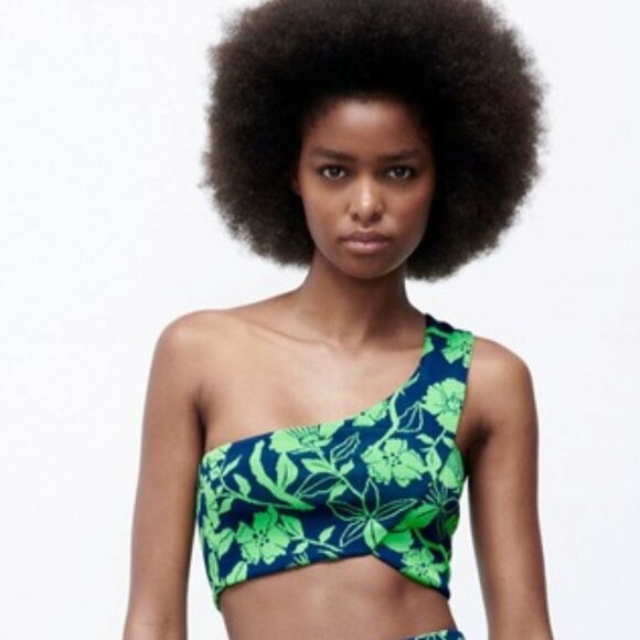 NWT Zara One Shoulder Crop Top - Picture 10 of 11